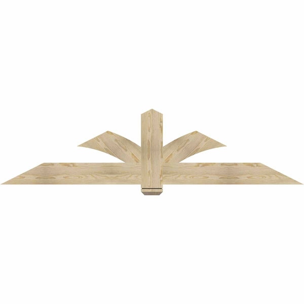 Ekena Millwork Redmond Rough Sawn Timber Gable Bracket, Douglas Fir, 84"W x 21"H x 2"D x 6"F, 6/12 Pitch GBW084X21X0206RED00RDF - main